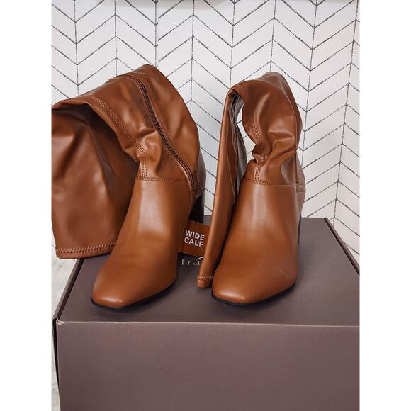 Franco Sarto Tribute Wide Calf Knee High Boots – Faux Leather, 3" Heel - Picture 6 of 12